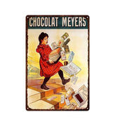 Plaque Métal Vintage Chocolat Meyers