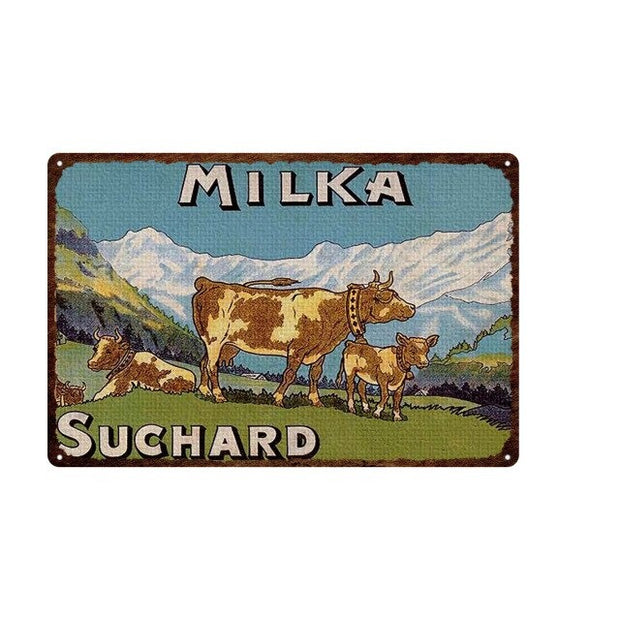 Plaque Métal Vintage Milka