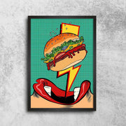 Décoration maison Affiche Burger Pop Art