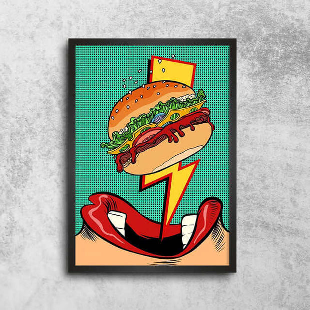 Décoration maison Affiche Burger Pop Art