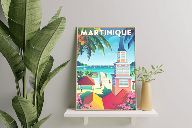 Décoration maison Affiche Vintage Martinique