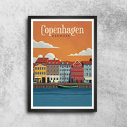 Décoration maison Affiche Vintage Copenhague