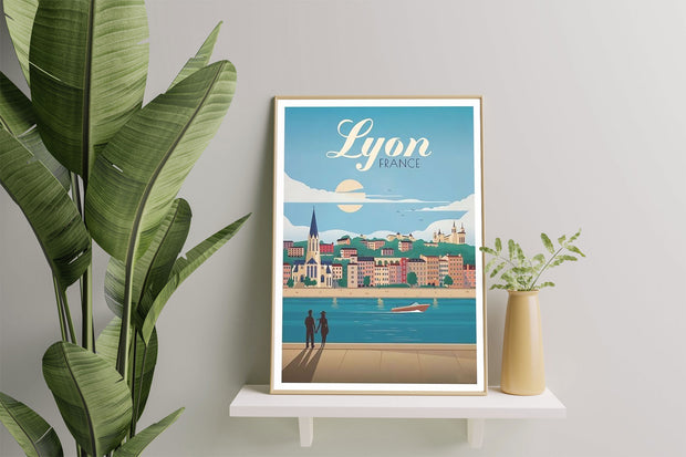 Décoration maison Affiche Vintage Lyon