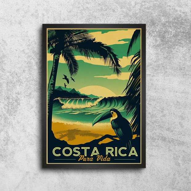 Décoration maison Affiche Vintage Costa Rica