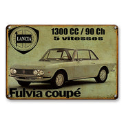 Plaque Métal Vintage Lancia Fulvia
