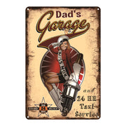 Plaque en Métal Vintage Garage Sexy