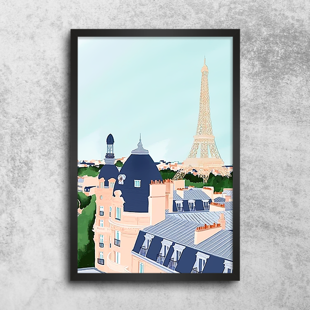 Décoration maison Affiche Vintage Tour Eiffel
