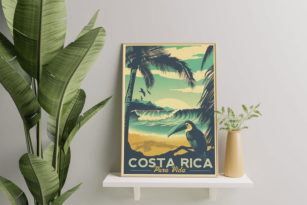 Décoration maison Affiche Vintage Costa Rica