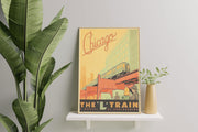 Décoration maison Affiche Vintage Chicago Métro