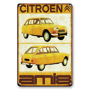 Plaque Métal Vintage Citroën Ami 8