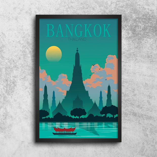 Affiche Vintage Bangkok