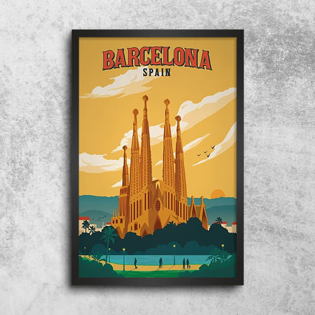 Décoration maison Affiche Vintage Barcelone