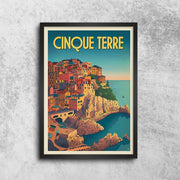 Décoration maison Affiche Vintage Cinque Terre