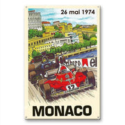 Plaque Métal Grand Prix Monaco 1974