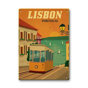 Plaque Métal Vintage Lisbonne