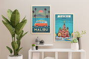 Affiche Vintage Malibu