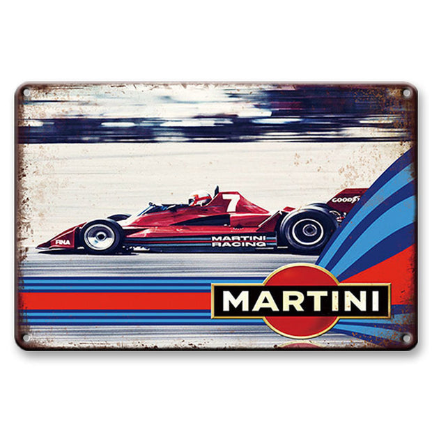 Plaque Métal Vintage Martini F1
