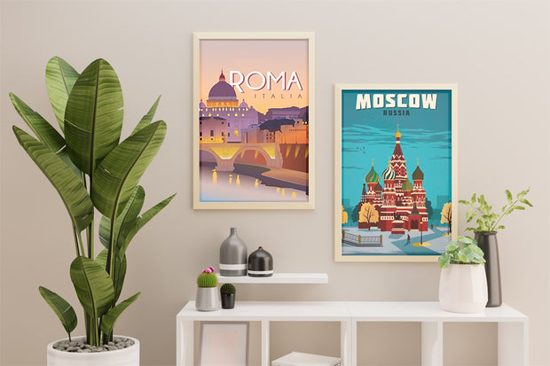 Affiche Vintage Moscou