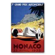 Décoration maison Plaque en Métal Vintage Grand Prix Monaco 1935