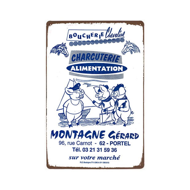Plaque Métal Vintage Personnalisable