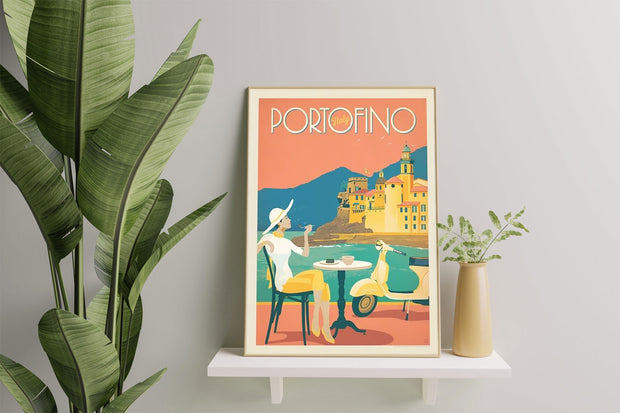 Décoration maison Affiche Vintage Portofino