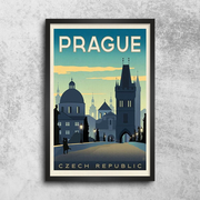 Décoration maison Affiche Vintage Prague