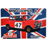 Décoration maison Plaque en Métal Vintage Mini Cooper S