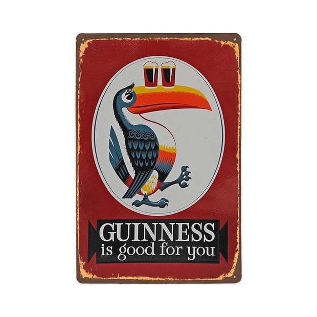 Plaque Métal Vintage Bière Guinness