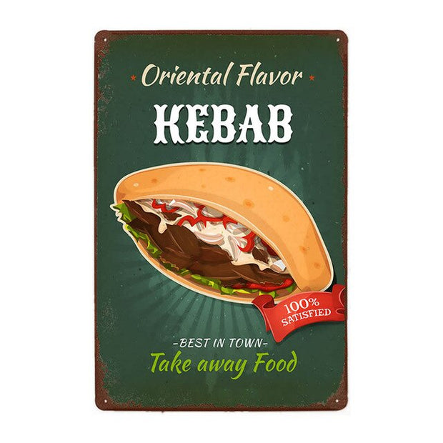 Plaque Métal Décoration Kebab