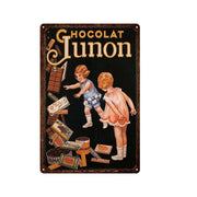 Plaque Métal Vintage Chocolat Junon