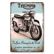 Plaque Métal Vintage Triumph