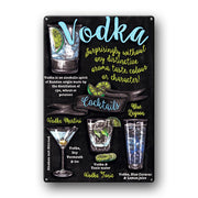 Plaque Métal Décoration Vodka